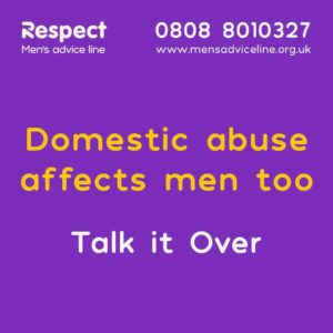 purple logo for mens advice line